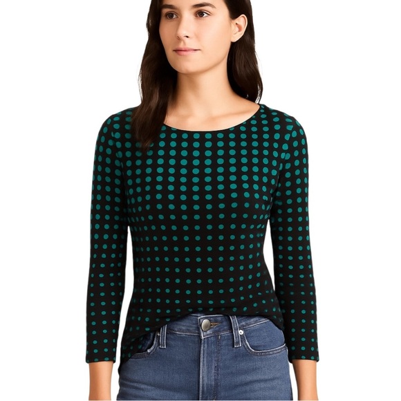 J. CREW Gradient Dots Print Tee - Picture 1 of 9